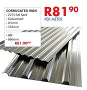 Corrugated Iron 686mm IBR-Per Meter