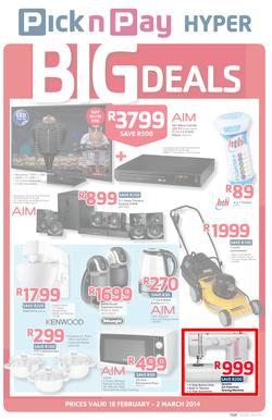 Pick n Pay : Big Deal ( 18 Feb - 02 Mar 2014 ), page 1