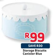 Storage Biscuits Canister Blue