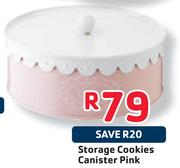 Storage Cookies Canister Pink
