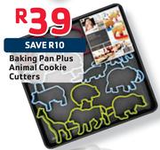 Baking Pan Plus Animal Cookie Cutters