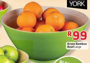 Green Bamboo Bowl Large