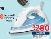 Russell Hobbs 1400W Steam And Spray Iron RHI102