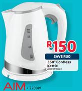 Aim 2200W, 360 Degree Cordless Kettle AICLW/SK01