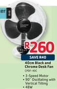 40cm Black And Chrome Desk Fan CPDF-40C