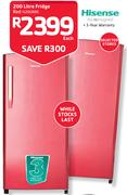 Hisense 200L Fridge Red H200RRE-Each
