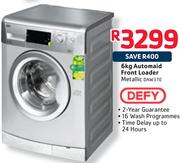 Defy 6kg Automaid Front Loader Metallic DAW370