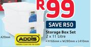 Addis Storage Box Set-2 x 11 Litre