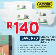 Addis Clearly Neat Storage Set-4 Piece
