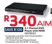 Aim 5.1 Channel DVD Player With HDMI ADVD603
