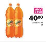 Mirinda/7 Up-For Any 3 x 2Ltr