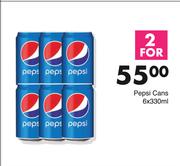 Pepsi Cans-For 2 x 6 x 300ml
