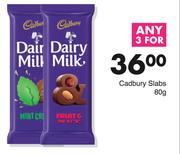 Cadbury Slabs-For Any 3 x 80g