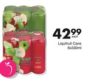 Liqui Fruit Cans-6 x 330ml Each