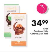 Lindt Creations Caramel/Dark Mint-150g