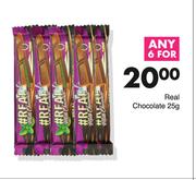 Real Chocolate -For Any 6 x 25g