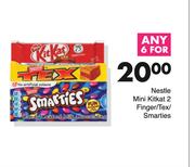 Nestle Mini Kitkat 2 Finger/Tex/Smarties-For Any 6