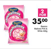 Beacon Mallows Pink & White-For 2x 400g
