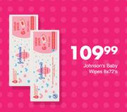 Johnson's Baby Wipes-6 x 72's