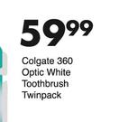 Colgate 360 Optic White Toothbrush Twinpack