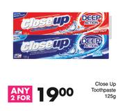 Close Up Toothpaste-For Any 2 x 125g