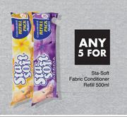 Sta Soft Fabric Conditioner Refill-For Any 5 x 500ml