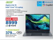 Acer Aspire Lite 16 Intel Core i5 Laptop-On Mobile Internet Silver