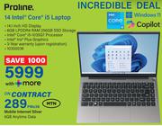 Proline 14 Intel Core i5 Laptop-On Mobile Internet Silver