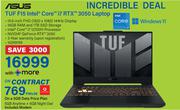 Asus TUF F15 Intel Core i7 RTX 3050 Laptop-On 5GB Data price Plan