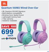 JBL Quantum 100M2 Wired Over Ear-Each