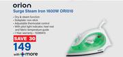 Orion Surge Steam Iron 1600W ORI010 10289413