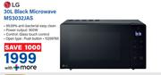 LG 30Ltr Black Microwave MS3032JAS 10299785