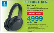 Sony Wireless NC Headphones WH-1000XM4 Black