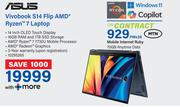 Asus Vivobook S14 Flip AMD Ryzen i7 Laptop