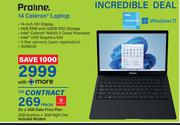 Proline 14 Celeron Laptop-On A 3GB Data Price Plan