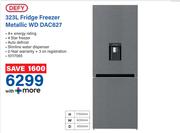 Defy 323L Fridge/Freezer Metallic WD DAC627