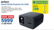 Orion Smart Full HD Projector Pro 15SW