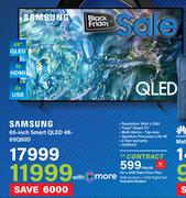Samsung 65" Smart QLED 4K TV 65Q60D-On A 5GB Data Price Plan