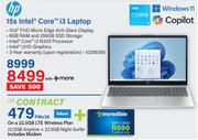 HP 15s Intel Core i3 Laptop