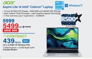 Acer Aspire Lite 14 Intel Celeron Laptop-On A 12.5GB LTE Wireless Plan