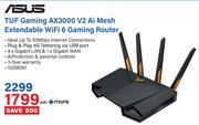 Asus TUF Gaming AX3000 V2 Ai Mesh Extendable WiFi 6 Gaming Router