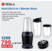 Milex Nutri 1200 8 In 1 Blender Black