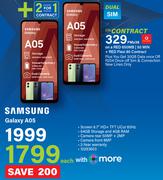 2 x Samsung Galaxy A05-On A Red 650MB + Red Flexi 80