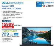 Dell Technologies Inspiron 3520 Intel® Core™ i7 Laptop 10291552-On A 22.5GB LTE Wireless Plan