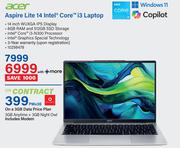 Acer Aspire Lite 14 Intel® Core™ i3 Laptop 10298478-On A 3GB Data Price Plan