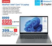 Lenovo Idea Pad 1 Intel® Core™ i3 Laptop 10294364-On A 3GB Data Price Plan