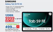 Samsung Galaxy Tab S9 FE 5G-On A 5GB Data Price Plan