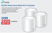 TP Link AX1500 Whole Home Mesh WiFi 6 System