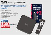 QWI Powered By Skyworth 4K Google TV Streaming Box Leap S3