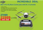 DJI Mini 4 Pro Fly More Combo Plus With RC 2 Controller